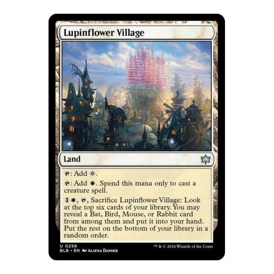 Lupinflower Village (BLB) #256 Uncommon (Lightly Played) Bloomburrow Magic: The Gathering: 2024