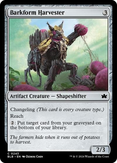 Barkform Harvester (BLB) #243 Common (Lightly Played) Bloomburrow Magic: The Gathering: 2024