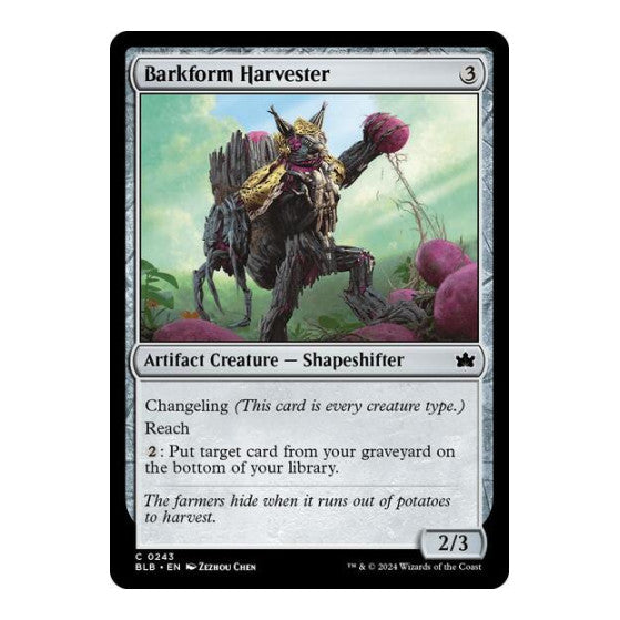Barkform Harvester (BLB) #243 Common (Lightly Played) Bloomburrow Magic: The Gathering: 2024