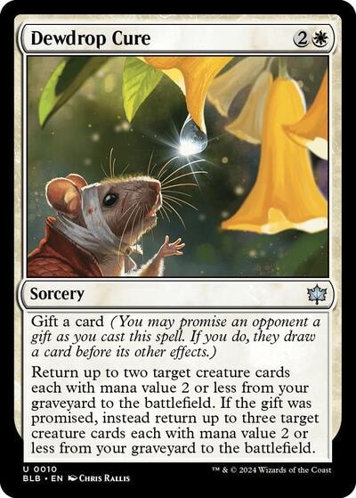 Dewdrop Cure (BLB) #10 Uncommon (Lightly Played) Bloomburrow Magic: The Gathering: 2024