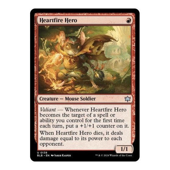 Heartfire Hero (BLB) #138 Uncommon Bloomburrow Magic: The Gathering: 2024