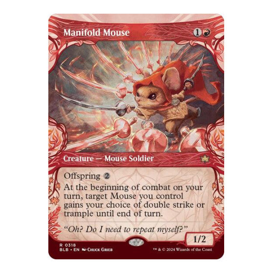 Manifold Mouse Showcase (BLB) #318 Rare (Near Mint) Bloomburrow Magic: The Gathering: 2024