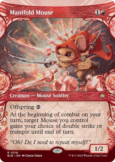 Manifold Mouse Showcase (BLB) #318 Rare (Near Mint) Bloomburrow Magic: The Gathering: 2024