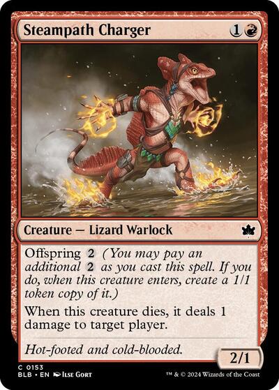 Steampath Charger (BLB) #153 Common (Lightly Played) Bloomburrow Magic: The Gathering: 2024