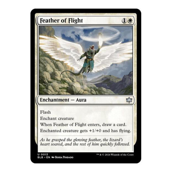 Feather of Flight (BLB) #13 Uncommon (Lightly Played) Bloomburrow Magic: The Gathering: 2024