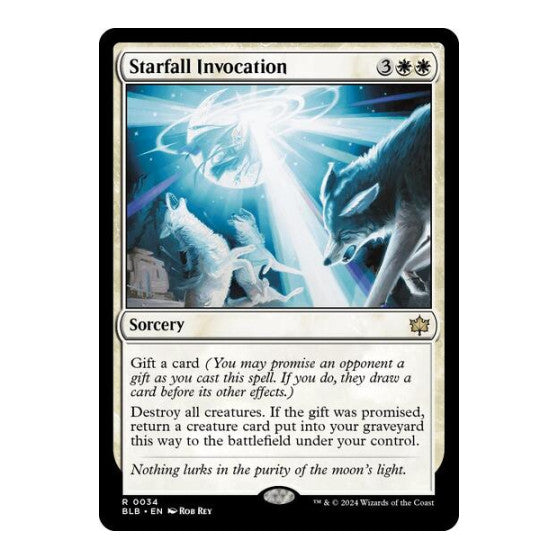 Starfall Invocation (BLB) #34 Rare (Near Mint) Bloomburrow Magic: The Gathering: 2024