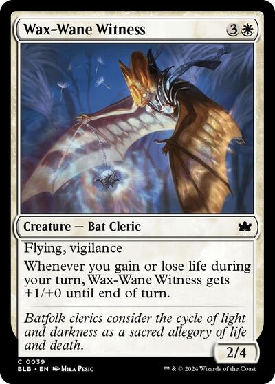 Wax Wane Witness (BLB) #39 Common Bloomburrow Magic: The Gathering: 2024
