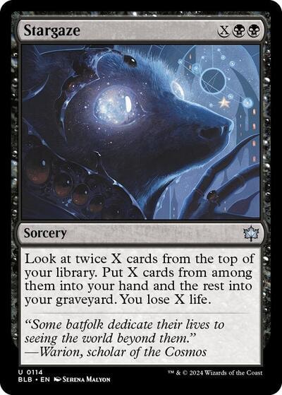 Stargaze (BLB) #114 Uncommon (Lightly Played) Bloomburrow Magic: The Gathering: 2024