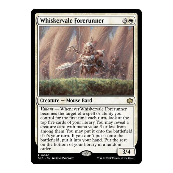 Whiskervale Forerunner (BLB) #40 Rare (Lightly Played) Bloomburrow Magic: The Gathering: 2024
