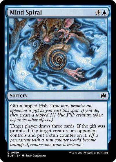 Mind Spiral (BLB) #59 Common (Lightly Played) Bloomburrow Magic: The Gathering: 2024