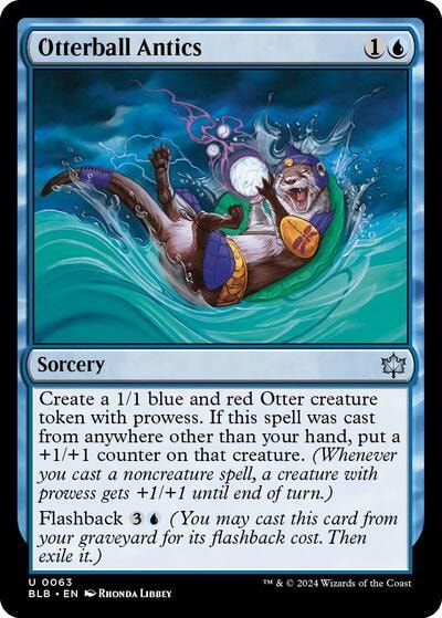 Otterball Antics (BLB) #63 Uncommon (Lightly Played) Bloomburrow Magic: The Gathering: 2024