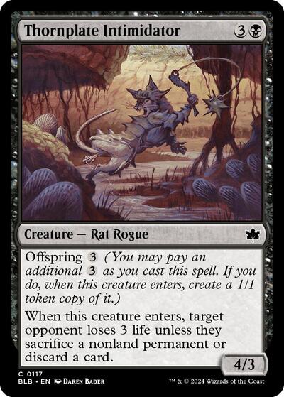 Thornplate Intimidator (BLB) #117 Common (Lightly Played) Bloomburrow Magic: The Gathering: 2024