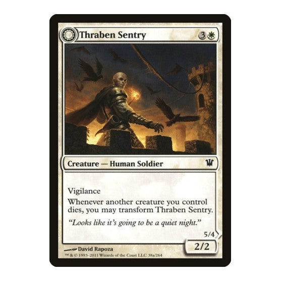 Thraben Sentry (ISD) #38 Common (Moderately Played) Innistrad Magic: The Gathering: 2011