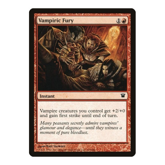 Vampiric Fury (ISD) #167 Common (Heavily Played) Innistrad Magic: The Gathering: 2011