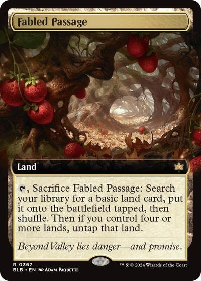 Fabled Passage Extended Art (BLB) #367 Rare (Lightly Played) Bloomburrow Magic: The Gathering: 2024
