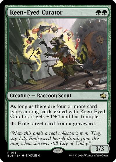 Keen Eyed Curator (BLB) #181 Rare (Foil Near Mint) Bloomburrow Magic: The Gathering: 2024