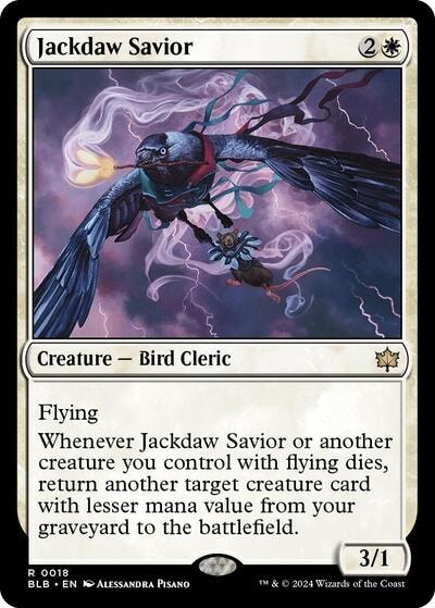 Jackdaw Savior (BLB) #18 Rare (Lightly Played) Bloomburrow Magic: The Gathering: 2024