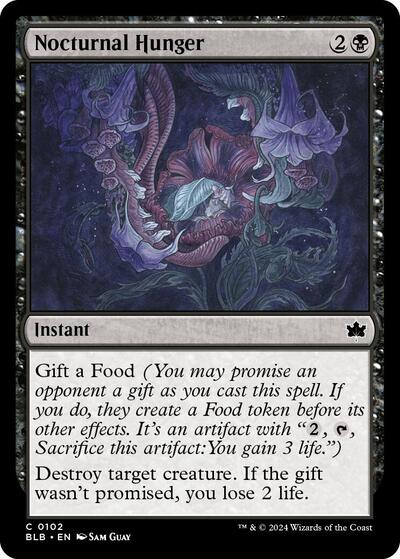 Nocturnal Hunger (BLB) #102 Common (Lightly Played) Bloomburrow Magic: The Gathering: 2024