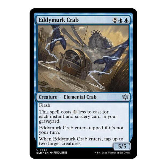 Eddymurk Crab (BLB) #48 Uncommon (Lightly Played) Bloomburrow Magic: The Gathering: 2024