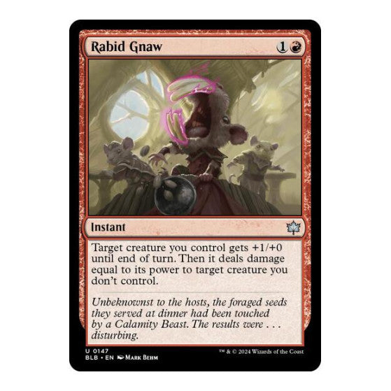 Rabid Gnaw (BLB) #147 Uncommon (Near Mint) Bloomburrow Magic: The Gathering: 2024