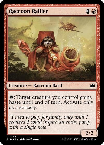 Raccoon Rallier (BLB) #148 Common Bloomburrow Magic: The Gathering: 2024