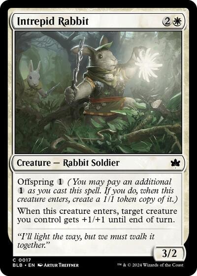 Intrepid Rabbit (BLB) #17 Common (Lightly Played) Bloomburrow Magic: The Gathering: 2024