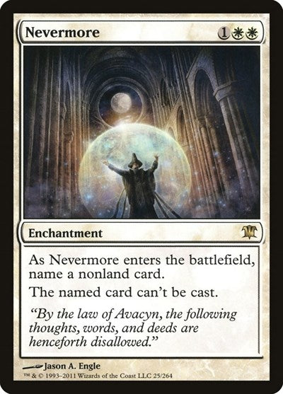 Nevermore (ISD) #25 Rare (Lightly Played) Innistrad Magic: The Gathering: 2011