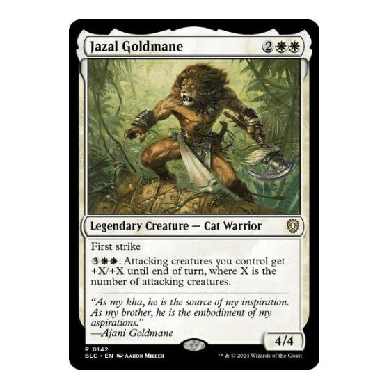 Jazal Goldmane (BLC) #142 Rare (Lightly Played) Commander: Bloomburrow Magic: The Gathering: 2024