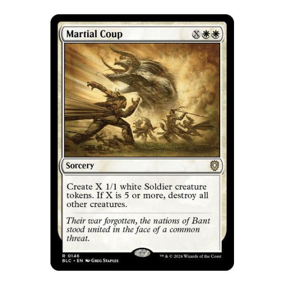 Martial Coup (BLC) #146 Rare (Lightly Played) Commander: Bloomburrow Magic: The Gathering: 2024