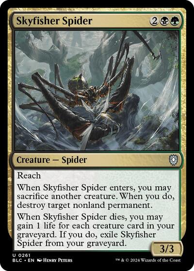 Skyfisher Spider (BLC) #261 Uncommon (Lightly Played) Commander: Bloomburrow Magic: The Gathering: 2024