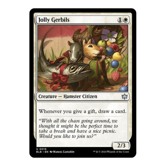 Jolly Gerbils (BLB) #19 Uncommon (Lightly Played) Bloomburrow Magic: The Gathering: 2024