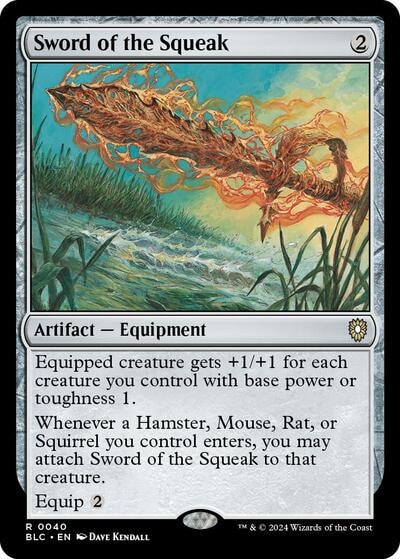 Sword of the Squeak (BLC) #40 Rare (Near Mint) Commander: Bloomburrow Magic: The Gathering: 2024