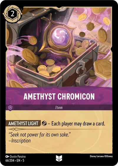 Amethyst Chromicon (5) #66/204 Uncommon (Near Mint) Shimmering Skies Disney Lorcana: 2024