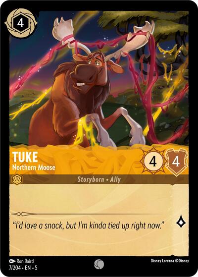 Tuke - Northern Moose (5) #7/204 Common (Near Mint) Shimmering Skies Disney Lorcana: 2024