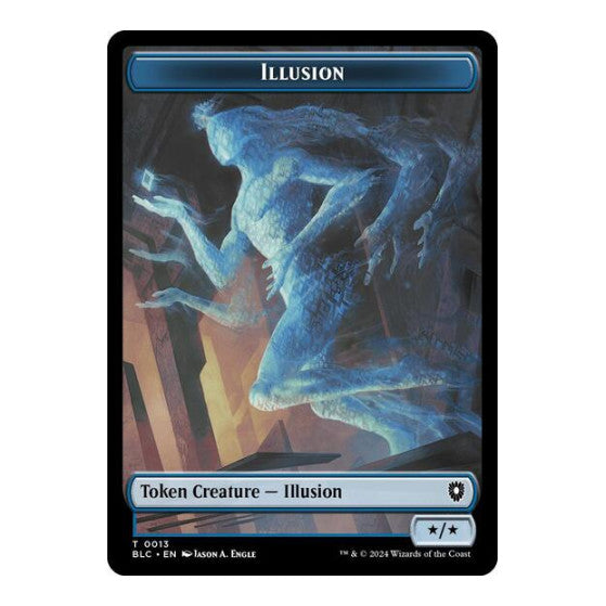 Illusion // Goblin Double-Sided Token (BLC) #13 // 21 T (Lightly Played) Commander: Bloomburrow Magic: The Gathering: 2024