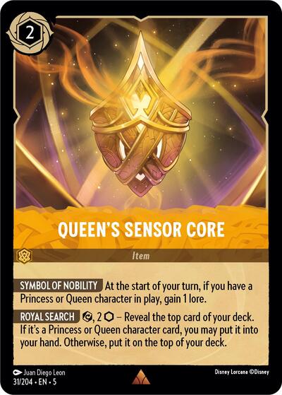 Queens Sensor Core (5) #31/204 Rare (Near Mint) Shimmering Skies Disney Lorcana: 2024