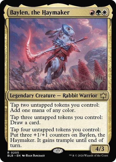 Baylen the Haymaker (PPBLB) #205p Rare (Lightly Played) Promo Pack: Bloomburrow Magic: The Gathering: 2024