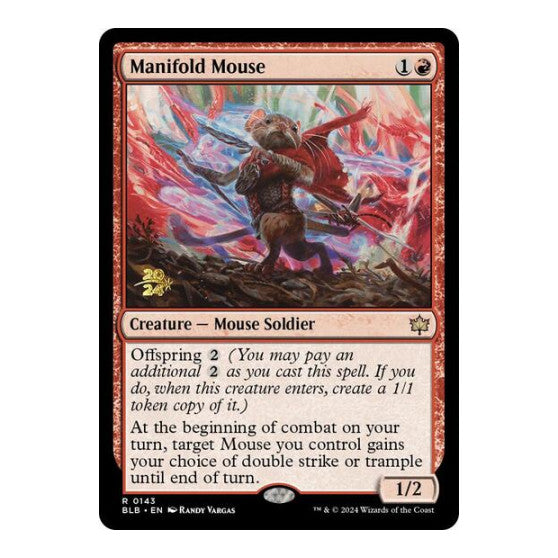 Manifold Mouse (PRE) #143 Rare (Foil Lightly Played) Prerelease Cards Magic: The Gathering: 2026