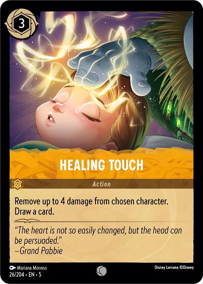 Healing Touch (5) #26/204 Common (Near Mint) Shimmering Skies Disney Lorcana: 2024