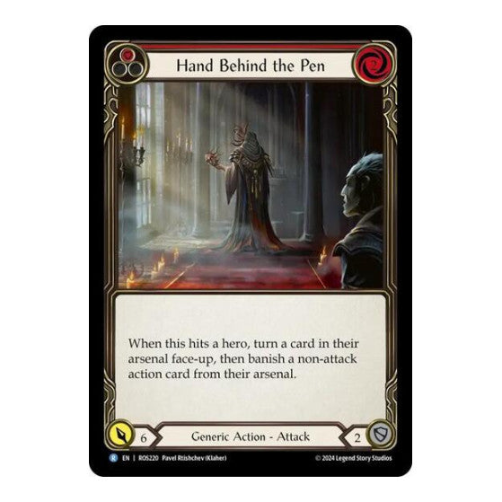 Hand Behind the Pen (ROS) #ROS220 Rare (Lightly Played) Rosetta Flesh and Blood TCG: 2024