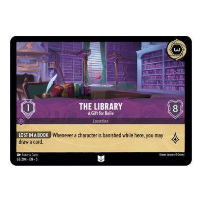 The Library A Gift for Belle (5) #68/204 Uncommon (Near Mint) Shimmering Skies Disney Lorcana: 2024
