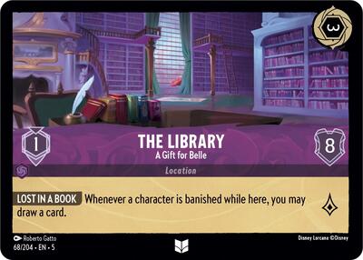 The Library - A Gift for Belle (5) #68/204 Uncommon (Near Mint) Shimmering Skies Disney Lorcana: 2024