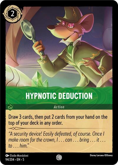 Hypnotic Deduction (5) #94/204 Common (Near Mint) Shimmering Skies Disney Lorcana: 2024