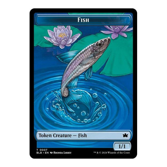 Fish Token (BLB) #7 T (Lightly Played) Bloomburrow Magic: The Gathering: 2024
