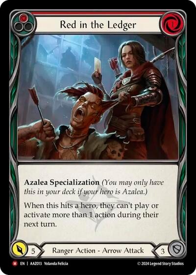 Red in the Ledger (ADA) #AAZ013 Majestic Armory Deck: Azalea Flesh and Blood TCG: 2024
