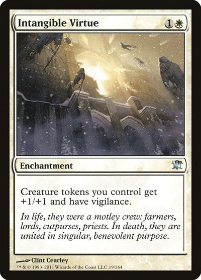 Intangible Virtue (ISD) #19 Uncommon (Lightly Played) Innistrad Magic: The Gathering: 2011