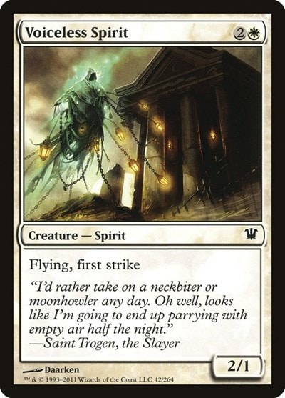 Voiceless Spirit (ISD) #42 Common (Lightly Played) Innistrad Magic: The Gathering: 2011