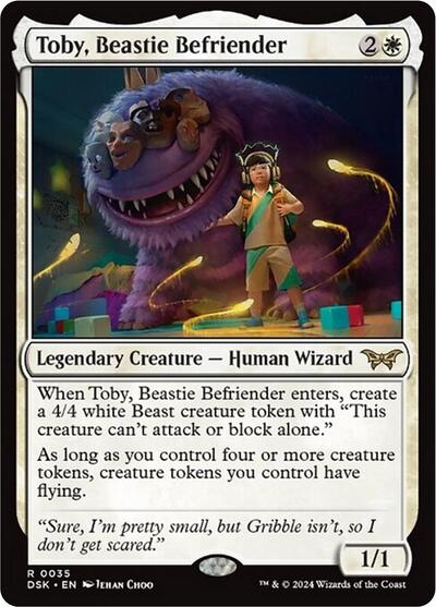Toby Beastie Befriender (DSK) #35 Rare (Lightly Played) Duskmourn: House of Horror Magic: The Gathering: 2024