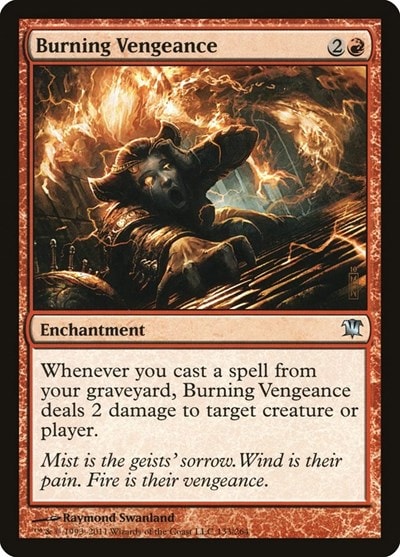 Burning Vengeance (ISD) #133 Uncommon (Moderately Played) Innistrad Magic: The Gathering: 2011