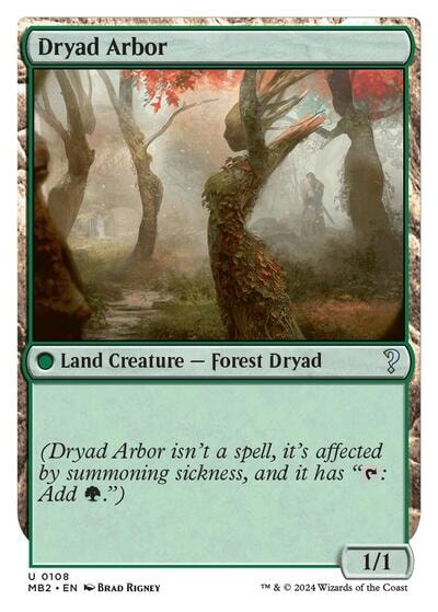 Dryad Arbor White Border (MB2) #108 Uncommon (Near Mint) Mystery Booster 2 Magic: The Gathering: 2024